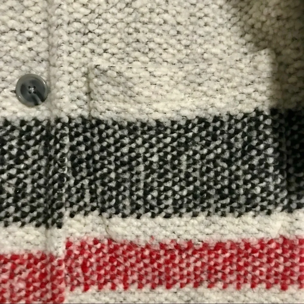 GAP Kids Grey Button-Up Knitted Cape Poncho w/ Pockets Size Medium